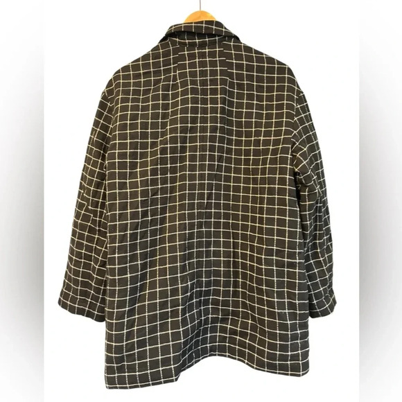 Madewell Women's Black Coat Waffleback Shaw Blazer in Windowpane Size Small - Picture 7 of 11